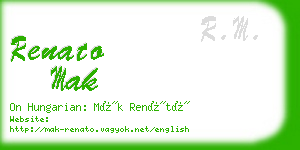 renato mak business card